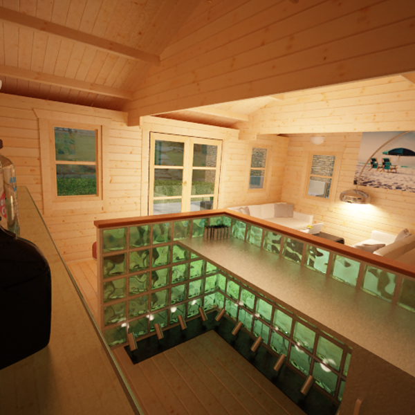Dalton 44mm log cabin