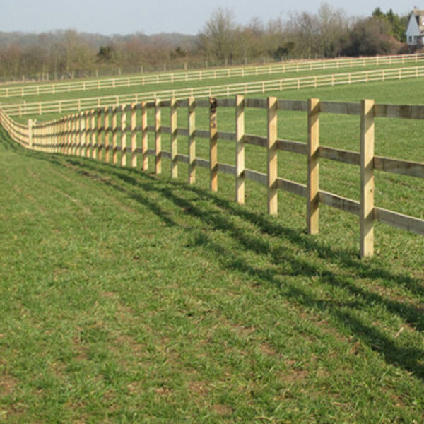 Square edge Post Rail Fencing