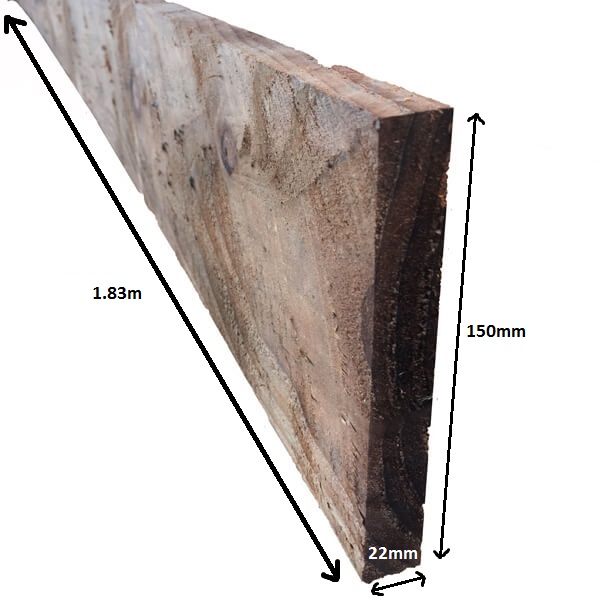 1.83m sawn kickboard brown