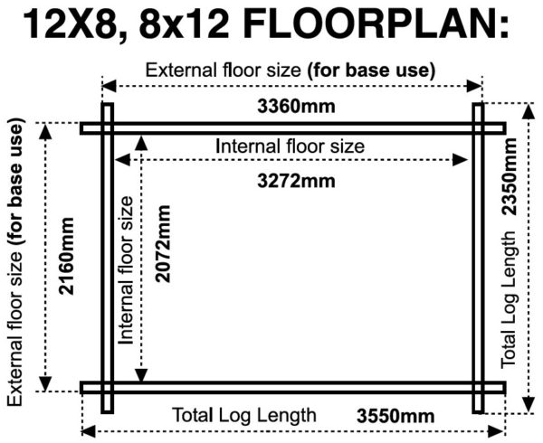 12x8 8x12 44mm floor plan