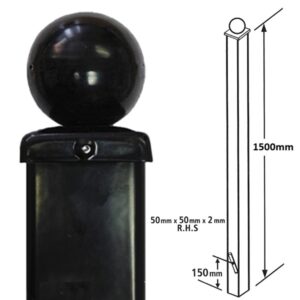 BP50X1500BZP - small dig in ball top post