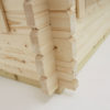 Power shed cabin interlocking logs