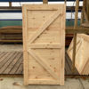 Framed tongue and groove gate horizontal back view