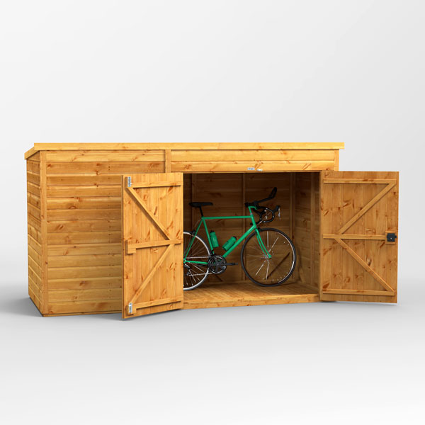 10x4 Pent bike shed