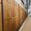 Feather edge panels with brown durapost