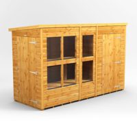 10x4 Power Pent Potting Shed Combi (includes 4ft Side Store)