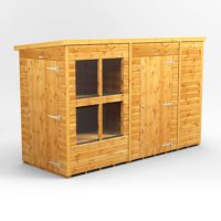 10x4 Power Pent Potting Shed Combi (includes 6ft Side Store)