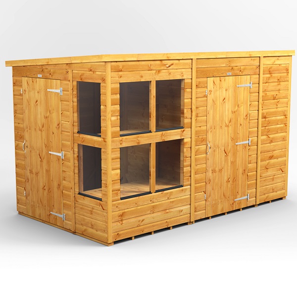 10x6 Power Pent Potting Shed Combi (includes 6ft Side Store)