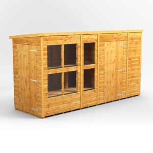 12x4 Power Pent Potting Shed Combi (includes 6ft Side Store)