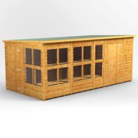 16x8 Power Pent Potting Shed Combi (includes 6ft Side Store)