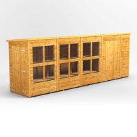 18x4 Power Pent Potting Shed Combi (includes 6ft Side Store)