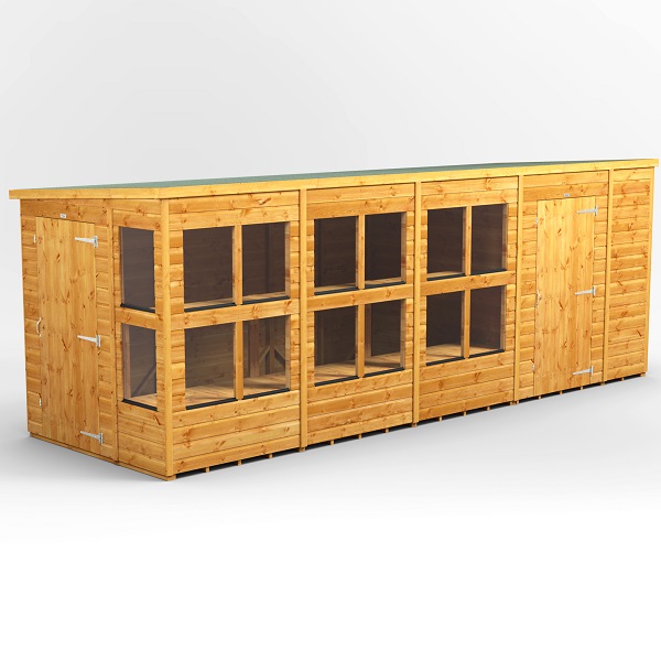 18x6 Power Pent Potting Shed Combi (includes 6ft Side Store)