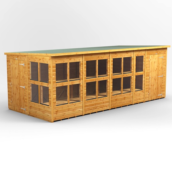 18x8 Power Pent Potting Shed Combi (includes 4ft Side Store)