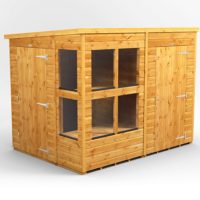 8x6 Power Pent Potting Shed Combi (includes 4ft Side Store)