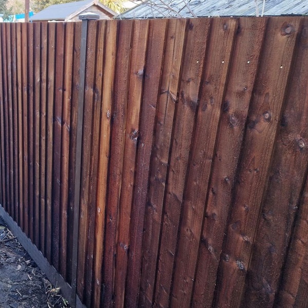 Feather edge panels with Sepia Brown DuraPost