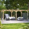 20x14 Power Pressure Treated Wooden Pergola