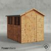 8x6 Powersheds Apex - Single Door - Windows - Shiplap Tongue and Groove Timber Garden Shed