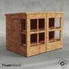 8x6 Powersheds Pent Potting Shed - Single Door - Internal Shelving - Shiplap Tongue and Groove Timber Potting Shed
