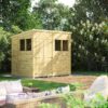 8x6 Premium Pent Tanalised Double Door Window