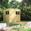 8x6 Premium Pent Tanalised Single Door Window