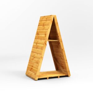 3x2 Power Triangle Log Store With Kindling Shelf