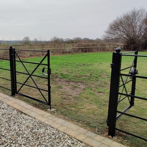 Estate railings and double gate