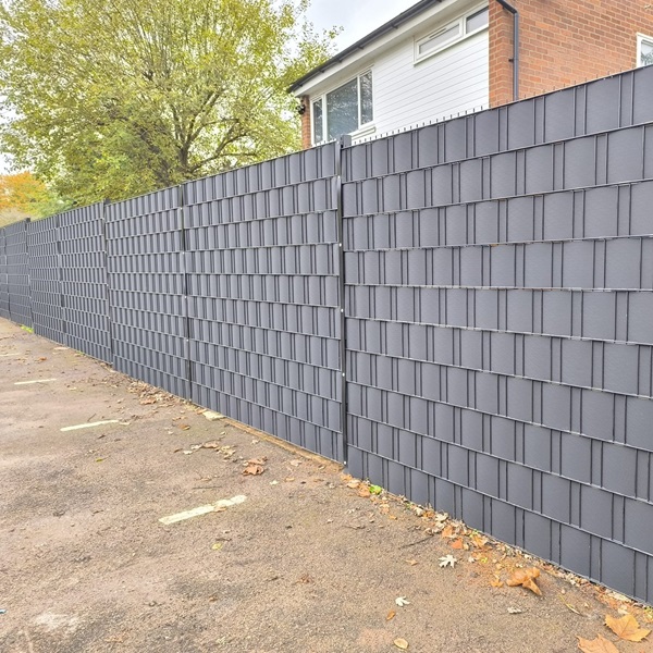 Privacy Weave to Twin Wire mesh fencing black