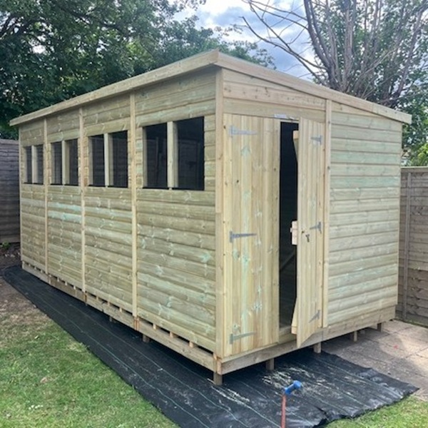 Power Premium Pent 4.8 x 2.4m with double doors