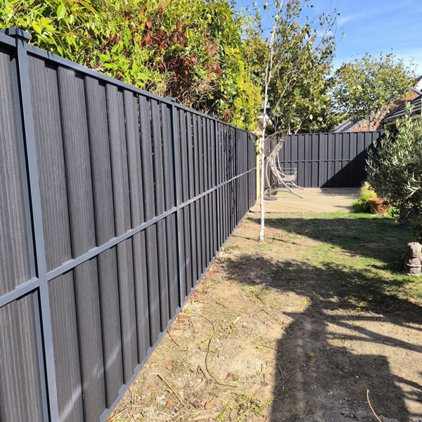 Vento Charcoal boards with A.Grey rails and posts