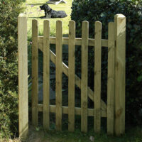RTPG120 Round Top Picket Gate 0.9m x 1.2m