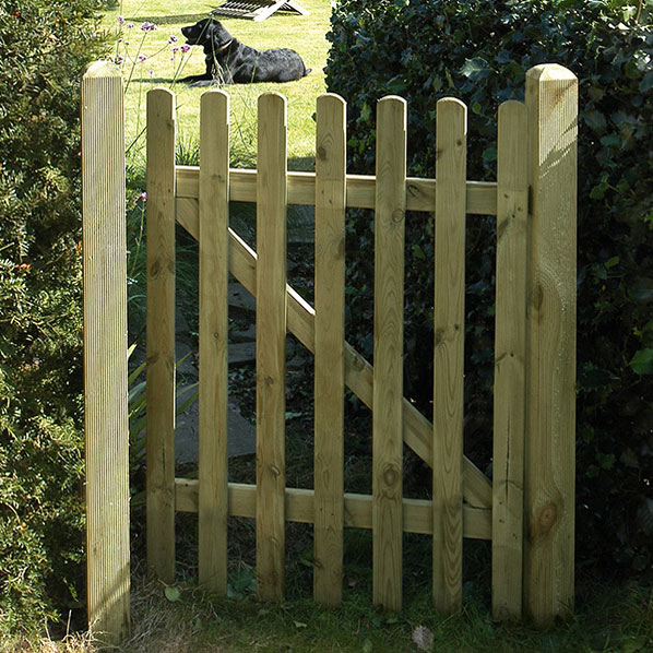 RTPG120 Round Top Picket Gate 0.9m x 1.2m